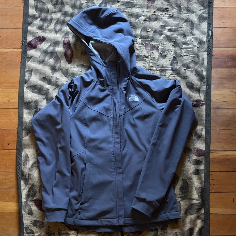 The North Face Purple Soft-shell Hooded Jacket XS